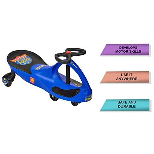 amazon: Lil' Rider Ride on Toy, Police Car Ride on Wiggle Car
