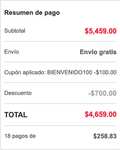 Linio - Redmi Note 10 Pro - 8 GB + 256 GB, $4759 pesitos ($4659 con BIENVENIDO100 en 1a compra)
