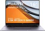 Amazon [Remates de Almacén]: HUAWEI Matebook - Laptop de 16'', AMD Ryzen 5 5600H, 512 GB ROM + 16 GB RAM, Teclado en español