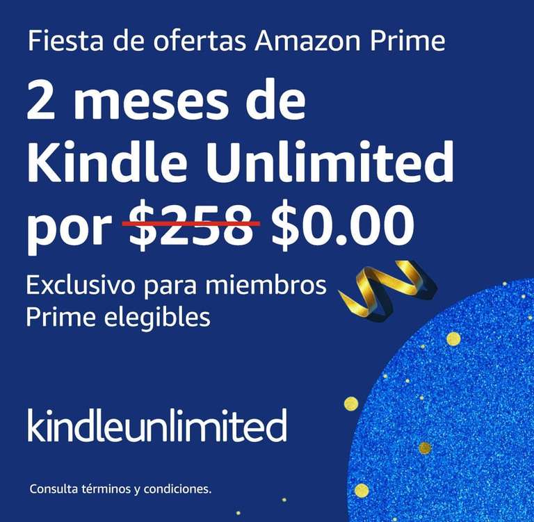 Amazon: Membresia KINDLE UNLIMITED gratis por dos meses para miembros prime