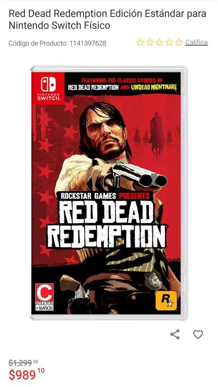 Liverpool Red Dead Redemption Edición Estándar para Nintendo Switch Físico Liverpool