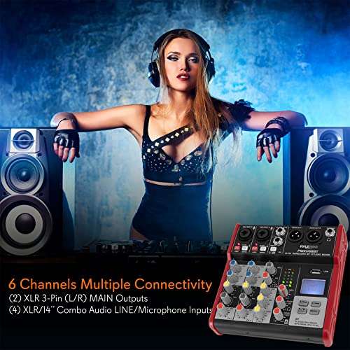 Amazon: Pyle, Sound - Consola de DJ digital portátil profesional compatible con Bluetooth de 4 canales con mezclador USB