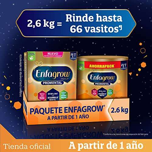 Amazon: Enfagrow Etapa 3, Pack 2.6 kg Alimento a base de leche para niños a partir de 1 año