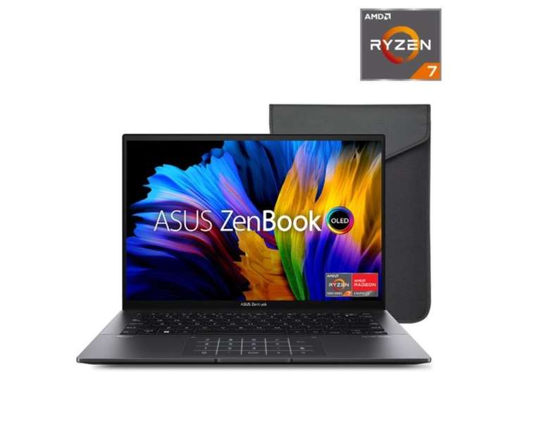 Office Depot: Laptop Asus ZenBook 14 OLED / AMD Ryzen 7 / 14 Pulg. / 1tb SSD / 16gb RAM / Negro
