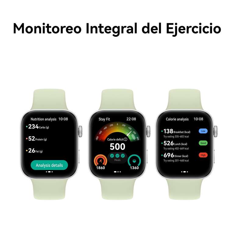 Amazon: Huawei Watch Fit 3, AMOLED 1.82", Ultradelgado, Monitoreo Integral del Ejercicio y Salud, Batería 10 Días, Compatible iOS y Android