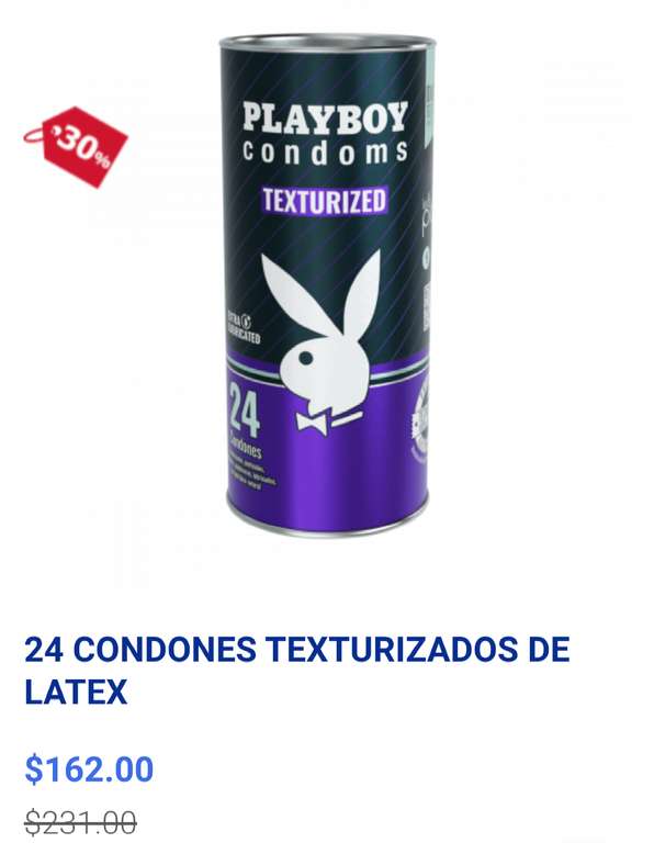 Farmacias del Ahorro: 24 Condones texturizados de látex Playboy Farmacias del Ahorro
