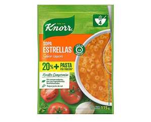 Amazon: Knorr Sopa Estrellas Más Pasta 115 gramos /Planea y Cancela