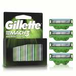 Amazon: GILLETTE Mach3 Sensitive, Cartucho de Rastrillo para Afeitar, 4 Repuestos con Aloe & 3 Hojas para Rasurar (Planea y Ahorra)
