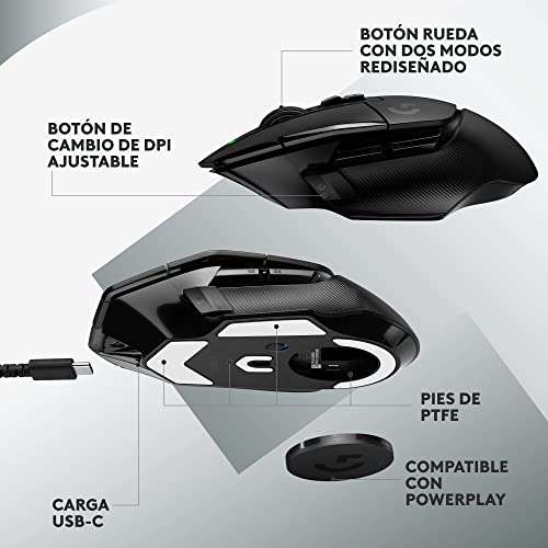 Amazon: Mouse Logitech G502 X Lightspeed (versión inalámbrica sin RGB)