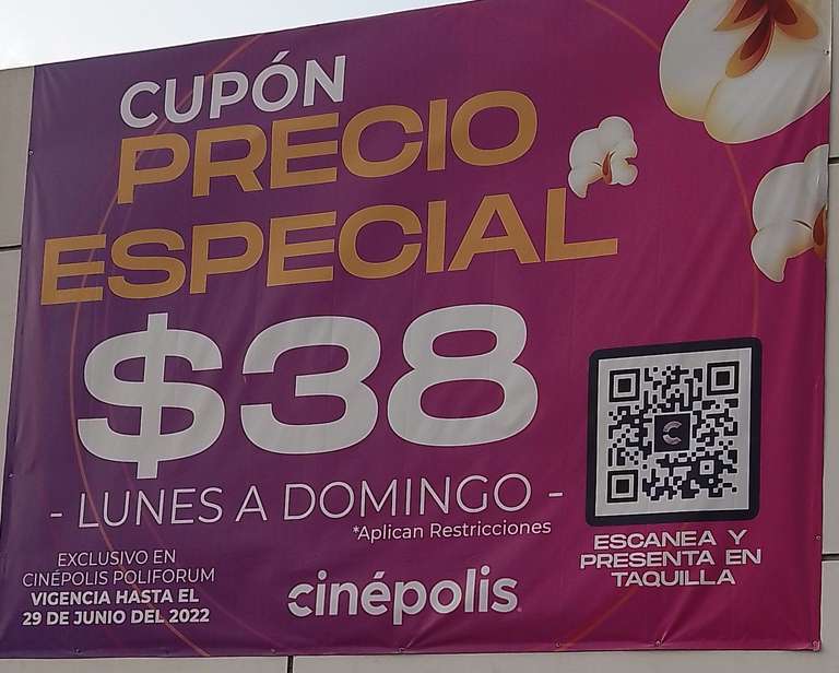 Cupón boleto Cinépolis a 38 pesos (oferta local para Tuxtla Gutiérrez Chiapas)