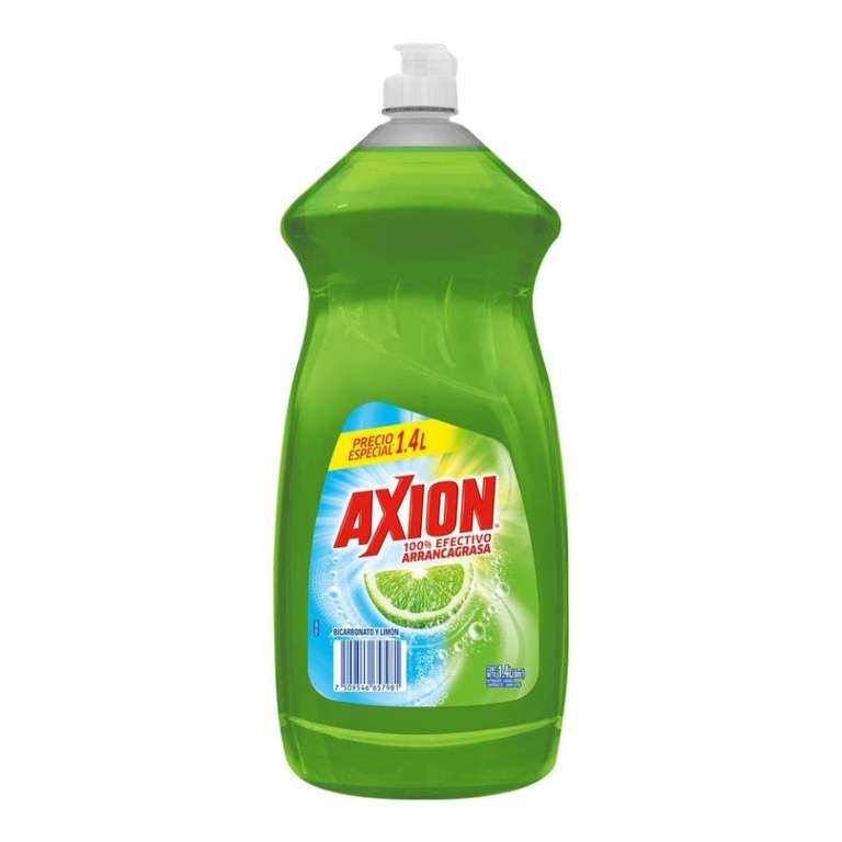 Walmart: Lavatrastes líquido Axion bicarbonato & limón 1.4 l