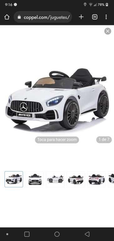 Coppel: Montable Eléctrico con control remoto Mercedes Benz Blanco para niño de 3 a 8 años. Por dicha compra te da dinero electronico.