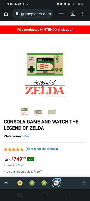 Gameplanet: CONSOLA GAME AND WATCH THE LEGEND OF ZELDA