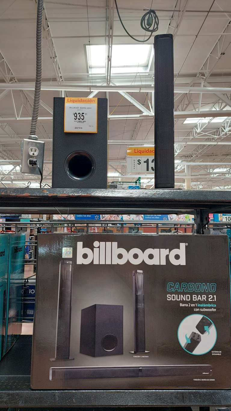 Walmart poligono cancun: barra de sonido Billboard Carbono 2.1
