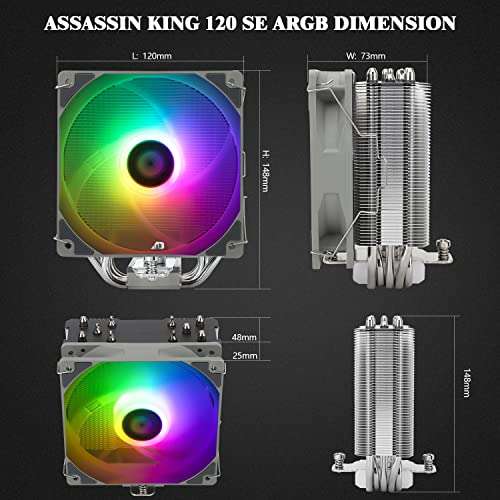 Amazon: Thermalright Assassin King 120 SE ARGB Enfriador de aire para CPU - el mejor al mejor precio y con rgb