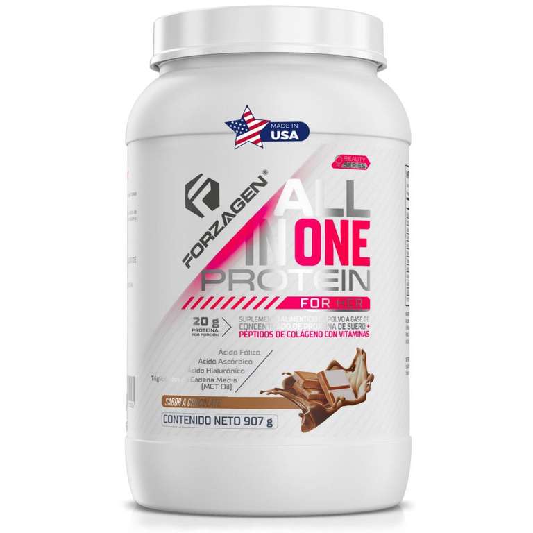 Walmart: Proteína para Mujer All In One Protein con Colageno Forzagen 2lb Chocolate Forzagen All in One For Her 2lb