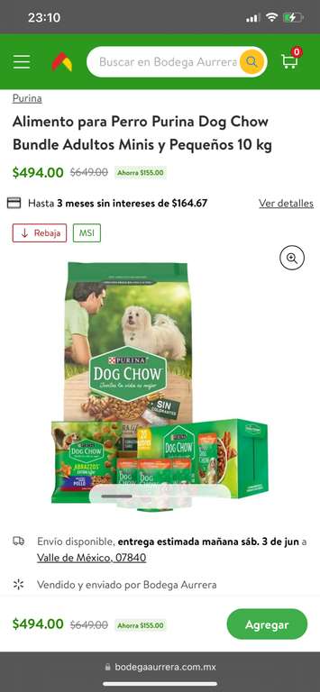 Bodega Aurrerá: Alimento para Perro Purina Dog Chow Bundle Adultos Minis y Pequeños 10 kg