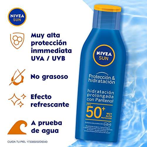Amazon: NIVEA SUN Protector Solar Corporal Hidratante Protect & Moisture (125 ml) | Envío gratis Prime