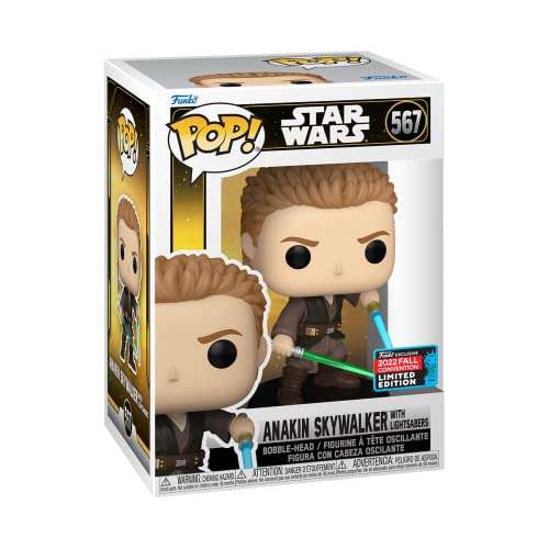 Amazon: Preventa Funko Pop! Star Wars: Episode II - Anakin Skywalker with Lightsabers, Fall Convention Exclusive, Multicolor