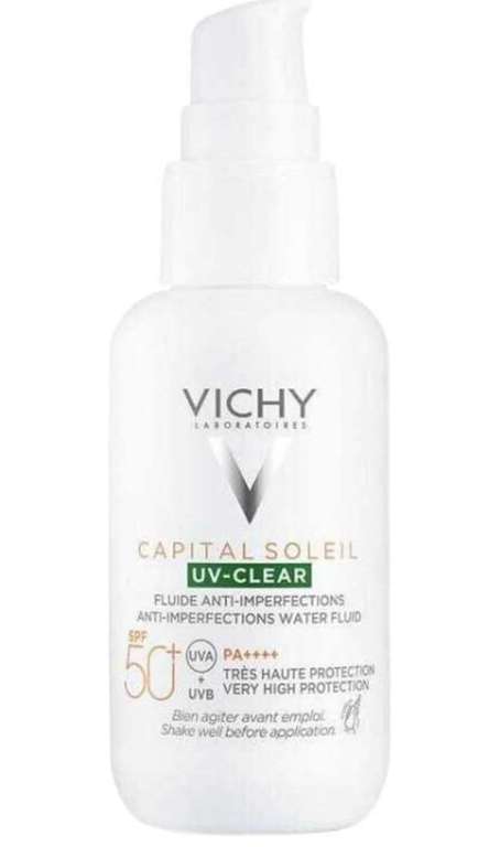 Amazon: Vichy Protector Solar Facial Fluido Anti-imperfecciones Capital Soleil UV-CLEAR 50 FPS 50+
