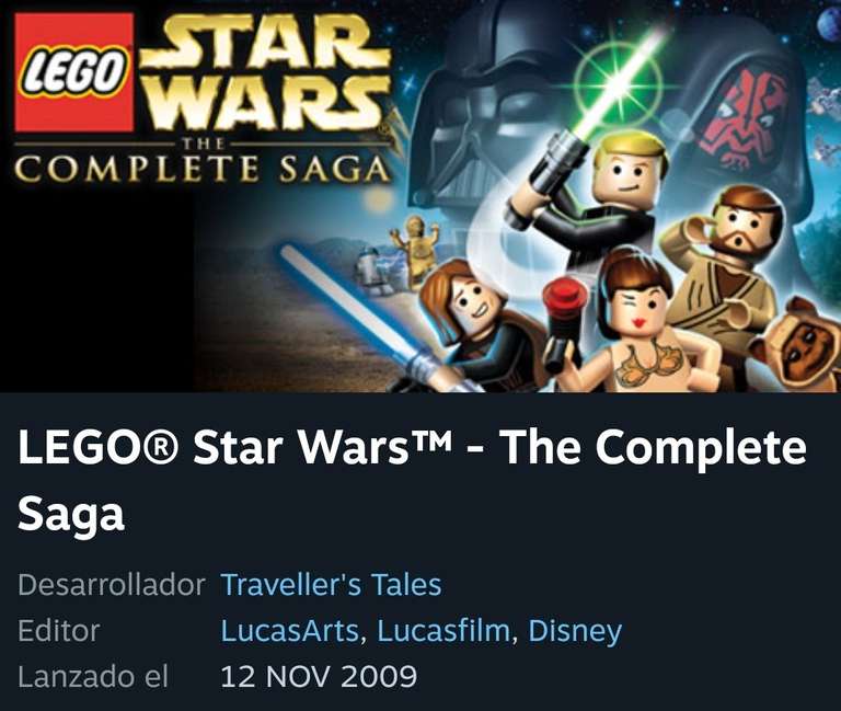 Steam: Lego Star Wars: The Complete Saga