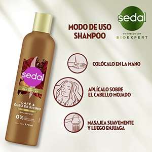 Amazon: SEDAL Bio Expert - Shampoo Cafe & Oleo de Ricino - Sin Sal, Sin Parabenos ni Colorantes - 370mL