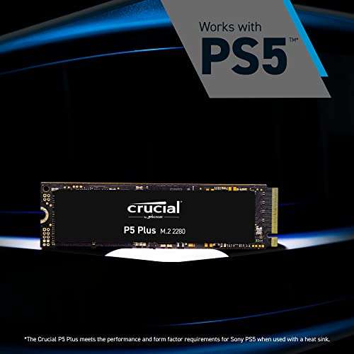 Amazon: Crucial P5 Plus - SSD NVMe M.2, 2TB PCIe 4.0 3D NAND, hasta 6,600MB/s - CT2000P5PSSD8