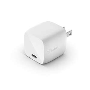 Amazon: Belkin Cargador de Pared GAN USB-C de 30W Boost Charge, Blanco
