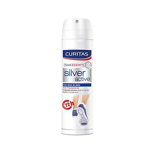 Amazon: Para unos pies secos y sin mal olor Desodorante para Pies Curitas Silver Active en Spray.