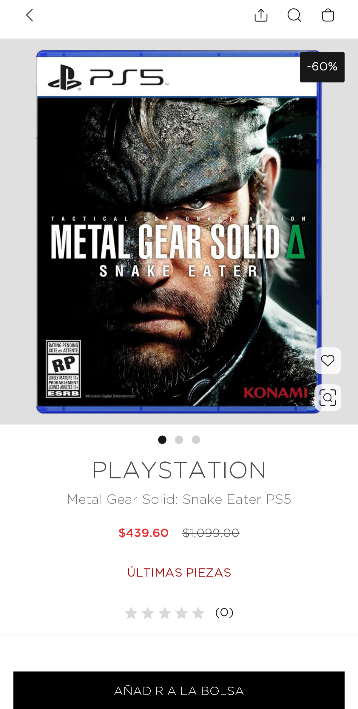 El Palacio de Hierro: Metal Gear Solid: Snake Eater PS5
