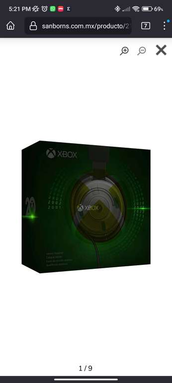 Sanborns Online: Headset Xbox Edición 20 Aniversario