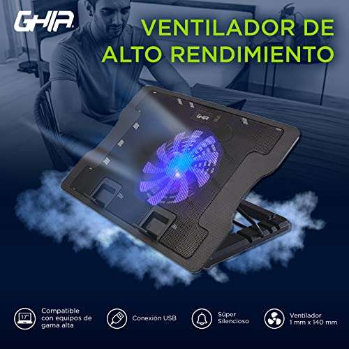 Amazon: GHIA Base enfriadora para Laptop GAC-226 | envío gratis con Prime