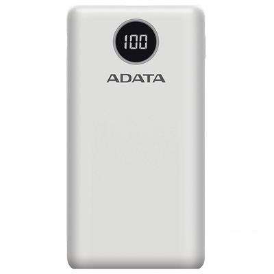 CyberPuerta: ADATA PowerBank Bateria Portatil P20000QCD, 20.000mAh, Blanco