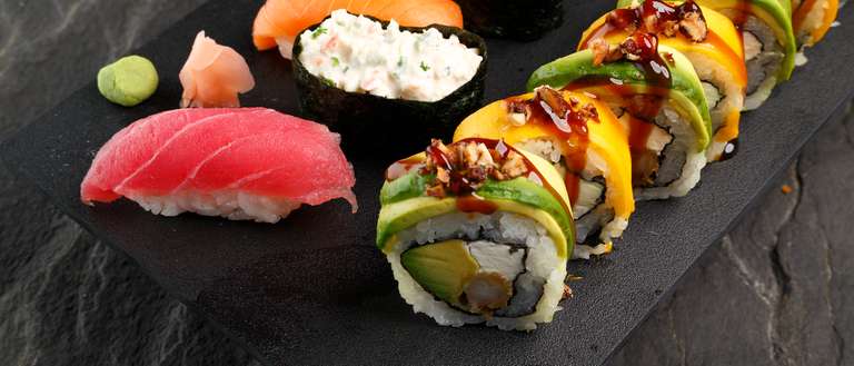 $100 de descuento en tu primer pedido en la página de Sushi Roll