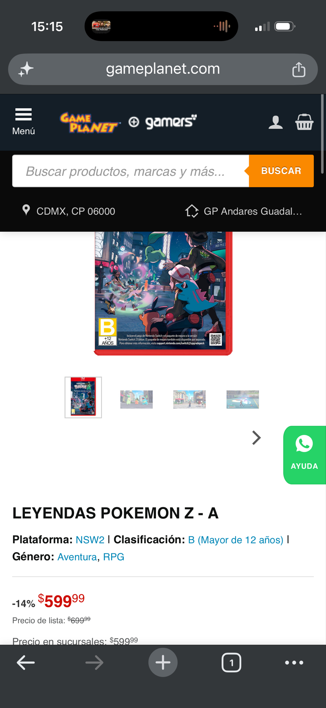 Game Planet: Pokemon Legends Z A Nintendo Switch 2