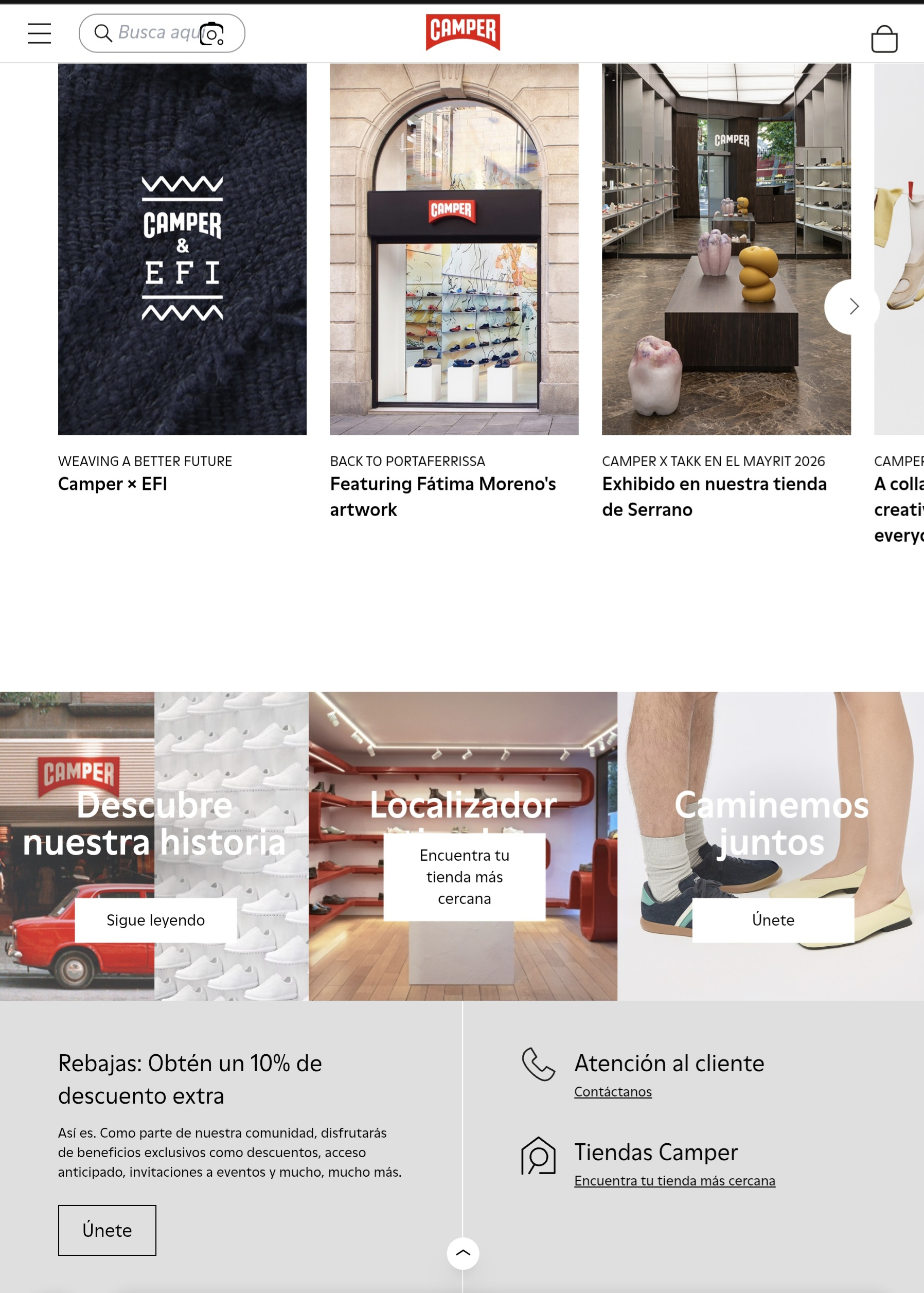 CAMPER MÉXICO: Hasta un 40% de descuento + Rebajas 10% extra con registro al Newsletter.