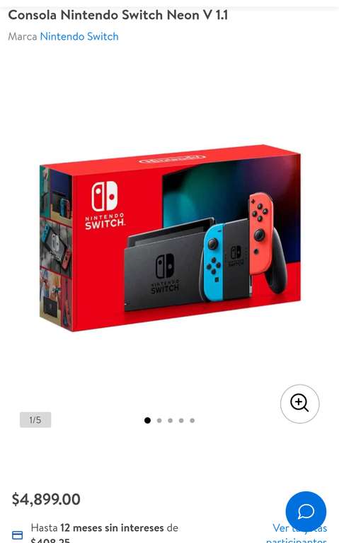 Walmart: Nintendo switch Neon v1.1 - 12MSI
