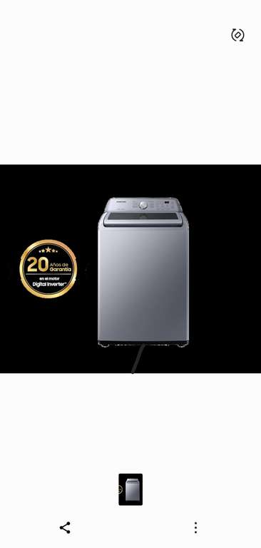 Samsung: Lavadora 21kg WA21B3553GY/AX carga superior con gran capacidad y BubbleStorm