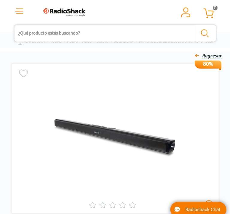 RadioShack: Barra de Sonido Bluetooth Misik MSB580 / Negro