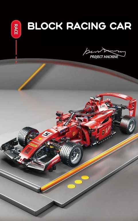 Aliexpress: ToylinX-Juego de construcción de coches de carreras Racing Car F1, 455 piezas, modelo coleccionable, Kits de coches