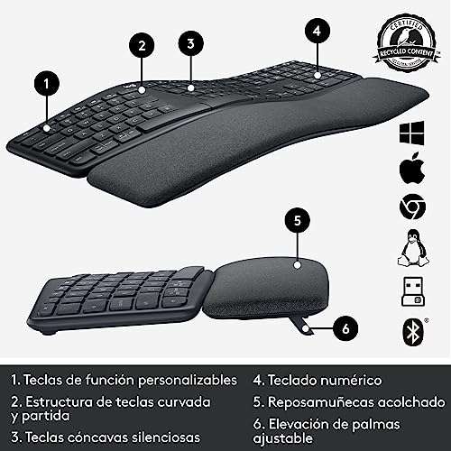 Amazon - Logitech Ergo K860 Wireless Ergonomic Keyboard