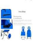 Amazon: SELECTSHOP Carrito Plegable de Compras mandado, Multiusos, Resistente Carrito Ligero transportador. (Azul)