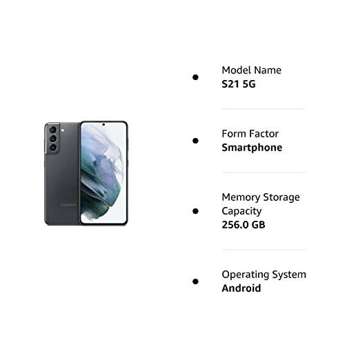 Amazon USA: Samsung Galaxy S21 5G G991U | Factory Unlocked 256 GB (renewed) | Condición "aceptable"