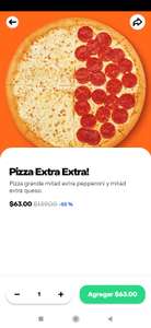 Rappi y Little Caesars- Pizza Extra Extra $63 y Super Cheese Pepperoni $89