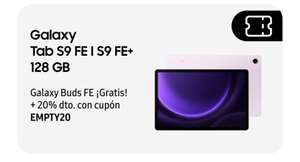 Samsung Store: Tableta S9FE 38% de descuento + Buds FE (usando cupon, ver descripción)