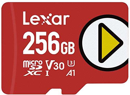Lexar PLAY Tarjeta de memoria microSDXC UHS-I de 256 GB, C10, U3, V30, A1, vídeo Full-HD, hasta 150 MB/Amazon: s