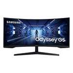 Amazon Monitor Samsung Odyssey G5 de 34" WQHD 3440 x 1440 FreeSync 165Hz