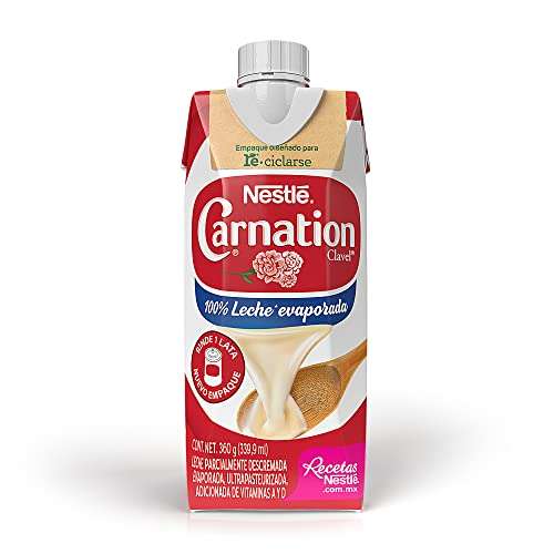 Amazon: Leche evaporada Nestlé Carnation Clavel original, Brick, 360 g | envío gratis con Prime
