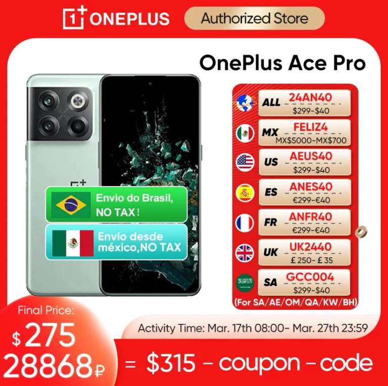 AliExpress: Celular Oneplus 10t | Pagando en dólares
