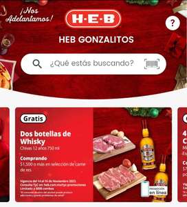 Combo HEB: En la compra de 1500 de carne llévate dos botellas de chivas 12 gratis
